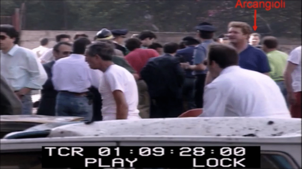 Diversi fotogrammi tratti dal video inchiesta condotta dal movimento Agende Rosse