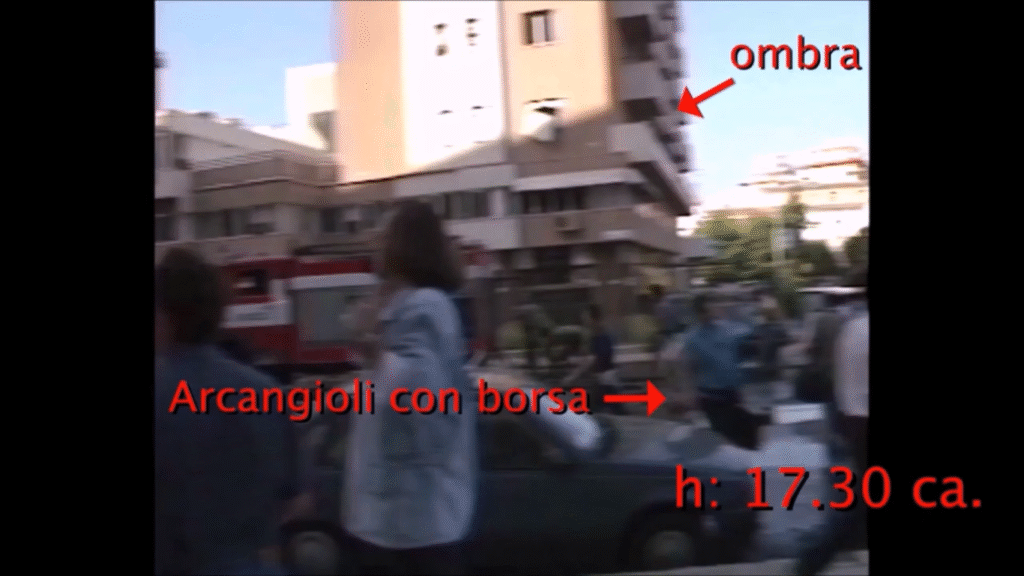 Diversi fotogrammi tratti dal video inchiesta condotta dal movimento Agende Rosse