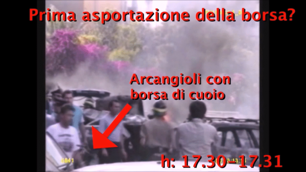 Diversi fotogrammi tratti dal video inchiesta condotta dal movimento Agende Rosse