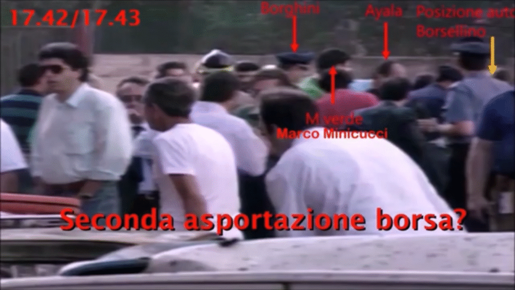 di fronte al corpo di borsellino