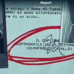 Uno stralcio dell'informativa del 5 ottobre del 1992 tratta dalla puntata di Report